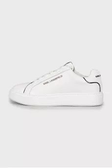 Men's white leather sneakers