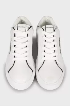Men's white leather sneakers