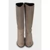 Suede boots with zipper