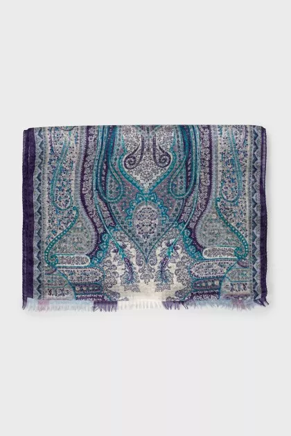 Silk scarf in abstract print