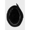 Black brimmed hat