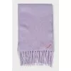 Purple fringed scarf