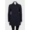 Blue fitted down jacket