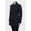 Blue fitted down jacket