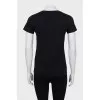 Black T-shirt with embroidered logo