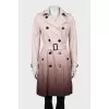 Trench coat in gradient print