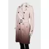 Trench coat in gradient print