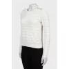 Knitted jumper with gold buttons