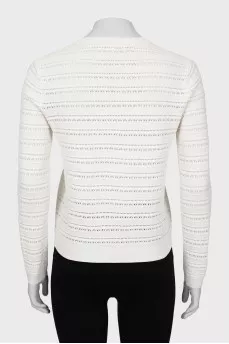 Knitted jumper with gold buttons