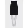 Black straight skirt