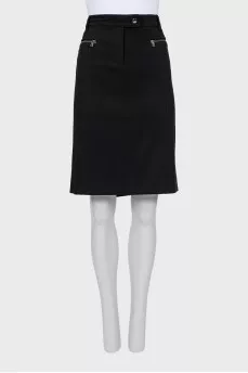 Black straight skirt