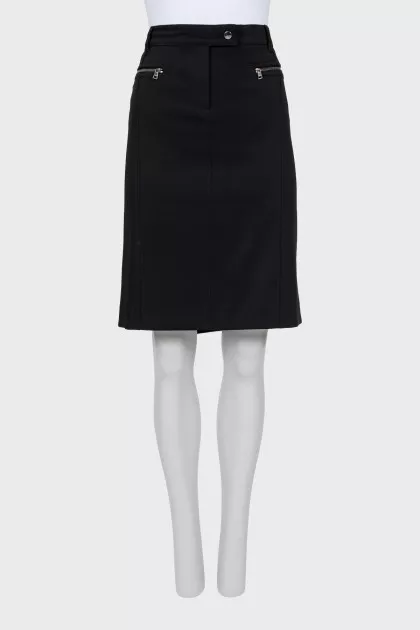 Black straight skirt