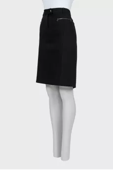 Black straight skirt