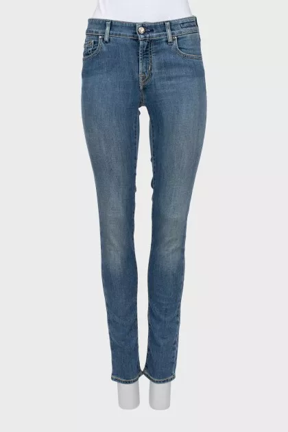 Blue skinny jeans