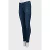 Low rise blue skinny jeans