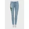 Embroidered skinny jeans