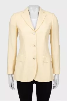 Light yellow cashmere jacket