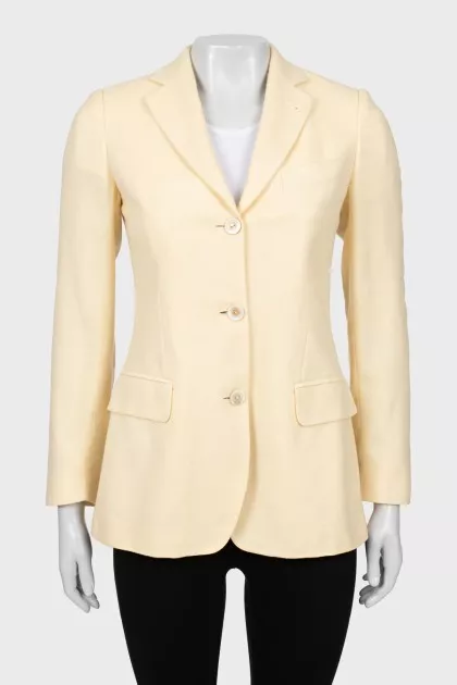 Light yellow cashmere jacket