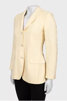 Light yellow cashmere jacket