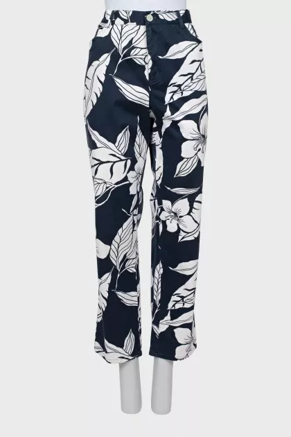 Floral jeans