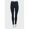 High-waisted skinny jeans