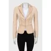 Fitted jacket with mesh inserts