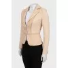 Fitted jacket with mesh inserts