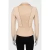 Fitted jacket with mesh inserts