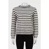 Long pile striped sweater
