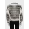 Long pile striped sweater