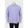 Men's fitted shirt in check print
