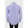Men's fitted shirt in check print