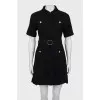 Fitted dress with pleated back