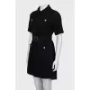 Fitted dress with pleated back