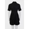 Fitted dress with pleated back