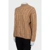 Sweater with high neck and tag