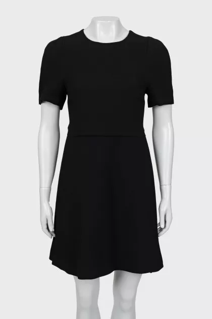 Wool dress with decor on the back