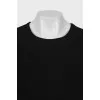 Wool dress with decor on the back