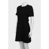 Wool dress with decor on the back