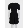 Wool dress with decor on the back