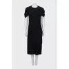 Black midi dress with tag