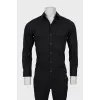 Men's fitted black shirt