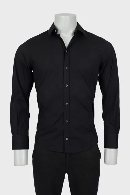 Men's fitted black shirt