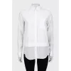 White straight shirt with pocket