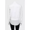 White straight shirt with pocket