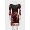 Bodycon dress in abstract print