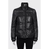 Black A-line down jacket