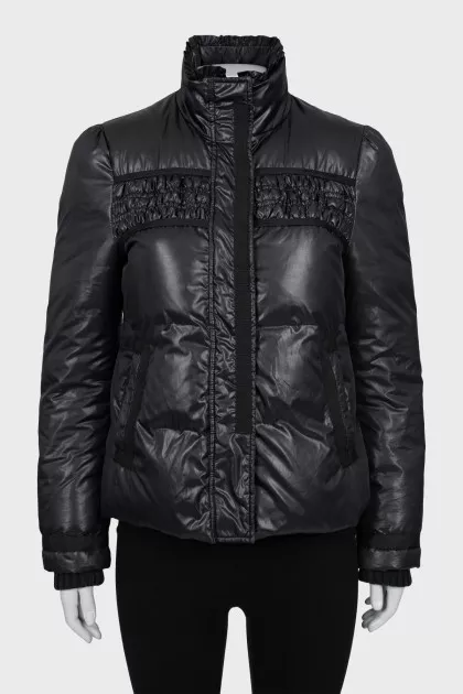 Black A-line down jacket