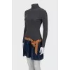 Fitted dress in combined color