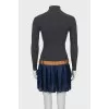 Fitted dress in combined color
